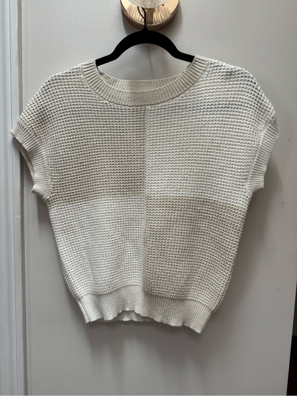 moon & madison Cream Textured Knit Top